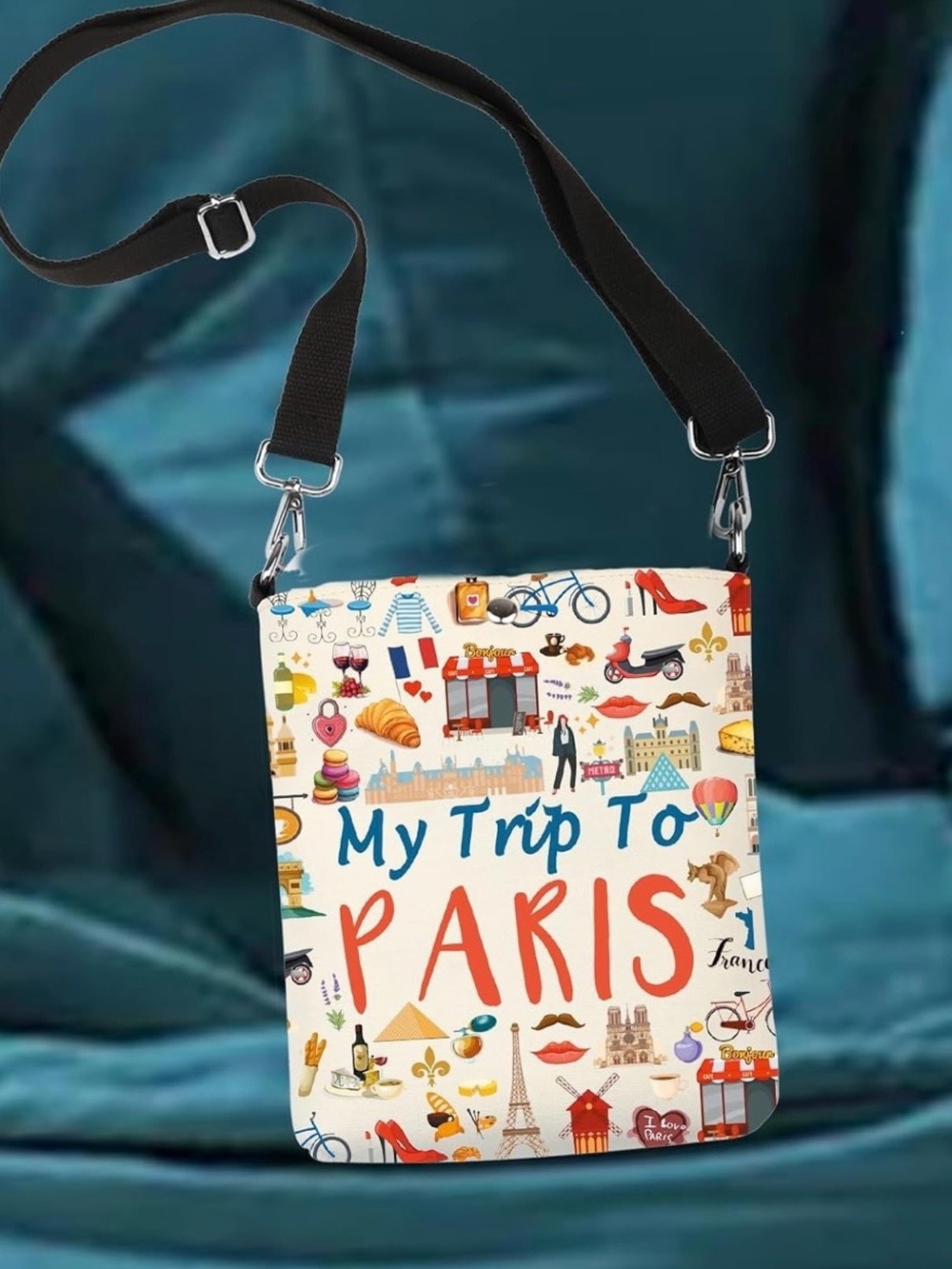Paris Travel Crossbody Purses for Women - Souvenir Gifts - Casual Crossbody Bag - Picture 7 of 7